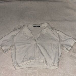Brandy Melville collared cropped top